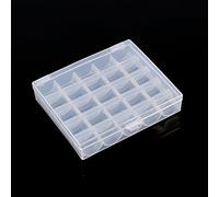 bobbin box,nähspulen aufbewahrung,Bine Cucito,Spulenbox Leer,Spulenaufbewahrungsbox, 1Pc Leere Spulenbox aus Kunststoff Nähmaschinenspulen-Organizer Aufbewahrung Clear Box für 25 Spulen