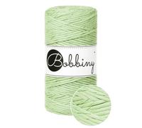 BOBBINY 3mm Makramee Garn Regular 100m weiches Baumwollgarn für DIY & Deko, Farbe:Unicolor Matcha