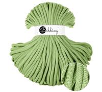 BOBBINY 9mm Jumbo Flechtkordel 1200 g Garn Makramee 50 Farben 100 m, Farbe:Unicolor Matcha