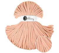 BOBBINY 9mm Jumbo Flechtkordel 1200 g Garn Makramee 50 Farben 100 m, Farbe:Unicolor Peach Fuzz