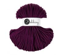 Bobbiny Baumwollkordel 5 mm 100 m Aubergine, geflochtene Makramee Kordel aus recycelter Baumwolle, lila Flechtkordel für Häkeln, Stricken, Weben, DIY Deko, Körbe & Teppiche