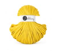 Bobbiny Baumwollkordel 5 mm 100 m Canary Yellow, geflochtene Makramee Kordel aus recycelter Baumwolle, gelbe Flechtkordel für Häkeln, Stricken, Weben, DIY Deko, Körbe & Teppiche