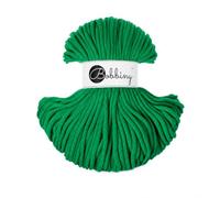 Bobbiny Baumwollkordel 5 mm 100 m Jade Green, geflochtene Makramee Kordel aus recycelter Baumwolle, grüne Flechtkordel für Häkeln, Stricken, Weben, DIY Deko, Körbe & Teppiche