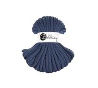 Bobbiny Flechtkordel Jumbo - 9mm - Baumwollkordel Baumwollgarn Garn Kordel Makramee Schnur Kordelband Natur Baumwolle DIY-Basteln 30m - Jeans