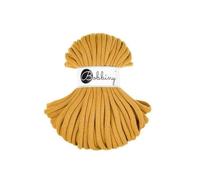 Bobbiny Flechtkordel Jumbo - 9mm - Baumwollkordel Baumwollgarn Garn Kordel Makramee Schnur Kordelband Natur Baumwolle DIY-Basteln 30m - Mustard
