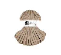 Bobbiny Flechtkordel Jumbo - 9mm - Baumwollkordel Baumwollgarn Garn Kordel Makramee Schnur Kordelband Natur Baumwolle DIY-Basteln 30m - Sand