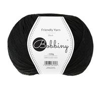 Bobbiny Friendly Yarn 100% Recycled Cotton for Knitting Amigurumi Macrame Crochet ?200m (Black)