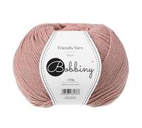 Bobbiny Friendly Yarn 100% Recycled Cotton for Knitting Amigurumi Macrame Crochet ?200m (Blush)