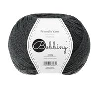 Bobbiny Friendly Yarn 100% Recycled Cotton for Knitting Amigurumi Macrame Crochet ?200m (Charcoal)