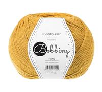Bobbiny Friendly Yarn 100% Recycled Cotton for Knitting Amigurumi Macrame Crochet ?200m (Senf)
