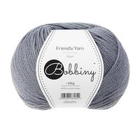 Bobbiny Friendly Yarn 100% Recycled Cotton for Knitting Amigurumi Macrame Crochet ?200m (Steel)