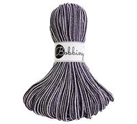 Bobbiny Geflochtene Makramee-Schnur, 5 mm, 100 % recycelte Baumwolle, Mauve, 50 m