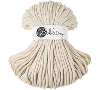 Bobbiny Geflochtene Makramee-Schnur, 5 mm, 100 % recycelte Baumwolle (Natur), 50 m