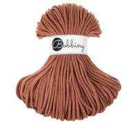 Bobbiny Geflochtene Makramee-Schnur, 5 mm, 100 % recycelte Baumwolle, Terrakotta, 50 m