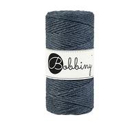 Bobbiny Macrame Cords 3 mm - 100 m - 100% Baumwolle (Charcoal)