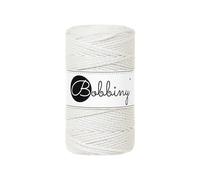 Bobbiny Macrame Cords 3 mm 3fach gedreht - 100 m - 100% Baumwolle (Off White), BOBG3