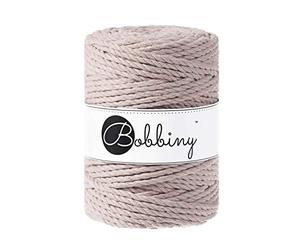 Bobbiny Macrame Cords 3 mm 3fach gedreht - 100 m Wahl (Pearl)