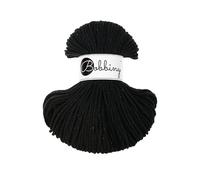 Bobbiny Makramee Baumwoll-Flechtkordel - 3mm x 100m - Vielseitige Makramee-Kordel für Stricken, Weben, DIY-Basteln und Heimdekoration - Hochwertige Bunte Bastelschnur - Midnight Dust