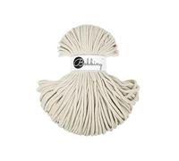 Bobbiny Makramee Baumwoll-Flechtkordel - 5mm x 100m - Vielseitige Makramee-Kordel für Stricken, Weben, DIY-Basteln und Heimdekoration - Hochwertige Bunte Bastelschnur - Cashmere Beige