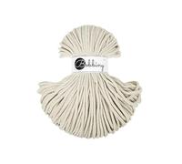 Bobbiny Makramee Baumwoll-Flechtkordel - 5mm x 100m - Vielseitige Makramee-Kordel für Stricken, Weben, DIY-Basteln und Heimdekoration - Hochwertige Bunte Bastelschnur - Cashmere Beige