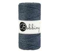Bobbiny Makramee-Schnur, 3 mm, einlagig, 100 m, Anthrazit