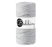 Bobbiny Makramee-Schnur, 3 mm, einlagig, Hellgrau, 100 m