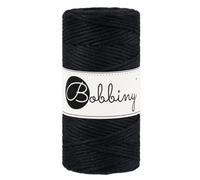 Bobbiny Makramee-Schnur, 3 mm, einlagig, Schwarz, 100 m