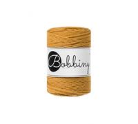 Bobbiny Makramee-Schnur für Babys, 1,5 mm, 3-lagig, 100 % recycelte Baumwolle, 100 % recycelte Baumwolle, Senfgelb