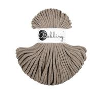 Bobbiny Makramee-Schnur, geflochten, 5 mm, 100 % recycelte Baumwolle, 50 m, Kaffeebraun