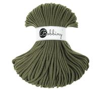 Bobbiny Makramee-Schnur, geflochten, 5 mm, 100 % recycelte Baumwolle (Avocado), 50 m