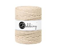 Bobbiny Makramee-Schnur, XXL, 5 mm, 3-lagig, 100 m, Warmbeige