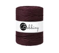 Bobbiny Makramee-Schnur, XXL, 5 mm, 3-lagig, Burgunderrot, 100 m