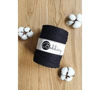 Bobbiny Makramee-Schnur, XXL, 5 mm, 3-lagig, Schwarz, 100 m