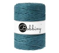 Bobbiny Makramee-Schnur, XXL, 5 mm, einlagig, Pfauenblau, 100 m