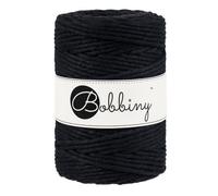 Bobbiny Makramee-Schnur, XXL, 5 mm, einlagig, Schwarz, 100 m