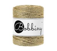 Bobbiny Makramee-Seil, 3 mm, 3-lagig, Metallic, 50 m