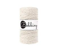 Bobbiny Makramee Seil, 3 Stränge, 0.1"(3mm), 322.8ft (100m) 3-lagig Triple Twist, Golden Natural