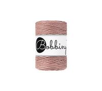 Bobbiny Oeko-Tex Premium Makramee Garn aus ökologischer Baumwolle 1,5 mm x 100 m (Blush)