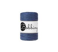 Bobbiny Oeko-Tex Premium Makramee Garn aus ökologischer Baumwolle 1,5 mm x 100 m (Jeans)