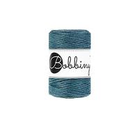 Bobbiny Oeko-Tex Premium Makramee Garn aus ökologischer Baumwolle 1,5 mm x 100 m (Peacock Blue)