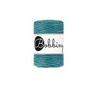 Bobbiny Oeko-Tex Premium Makramee Garn aus ökologischer Baumwolle 1,5 mm x 100 m (Teal)