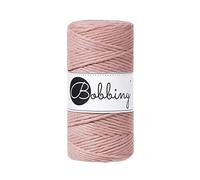 Bobbiny Oeko-Tex Premium Makramee Garn aus ökologischer Baumwolle in Blush 3 mm x 100 m