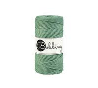 Bobbiny Oeko-Tex Premium Makramee Garn aus ökologischer Baumwolle in Eucalyptus Green 3 mm x 100 m