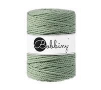 Bobbiny Oeko-Tex Premium Makramee Garn aus ökologischer Baumwolle in Eucalyptus Green 5 mm x 100 m
