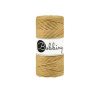Bobbiny Oeko-Tex Premium Makramee Garn aus ökologischer Baumwolle in Mustard 3 mm x 100 m