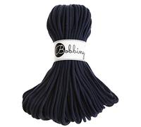 Bobbiny Premium 5 mm geflochtene Makramee-Kordel 100 % recycelter Baumwolle (Moonlight) 50 m