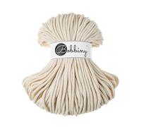 Bobbiny Premium 5 mm geflochtene Makramee-Kordel, Natur, 108 Yards/330 Fu , 100 % recycelte Baumwolle