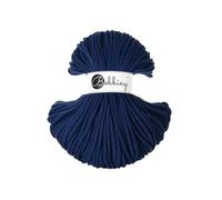 Bobbiny Premium Baumwoll-Flechtschnur - 5mm x 100m - Vielseitige Makramee-Kordel für Stricken, Weben, DIY-Basteln und Heimdekoration - Hochwertige Bunte Bastelschnur - Ink Blue