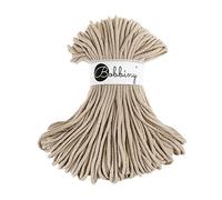 Bobbiny Premium Cords 5 mm - Rope-Garn 100 m 100% Baumwolle (Beige)