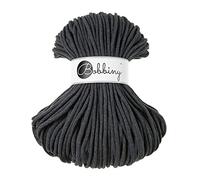 Bobbiny Premium Cords 5 mm - Rope-Garn 100 m 100% Baumwolle (Charcoal)